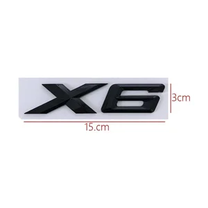 Auto -Kofferwagen -Autoaufkleber, ABS, 3D -Chrom, Schwarz, Emblem -Logo, Schriftzug, Autozubehör, BMW X1, X2, X3, X4, X5, X6, X7 8 Hauptverkäufe BMW X6 Emblem - №6