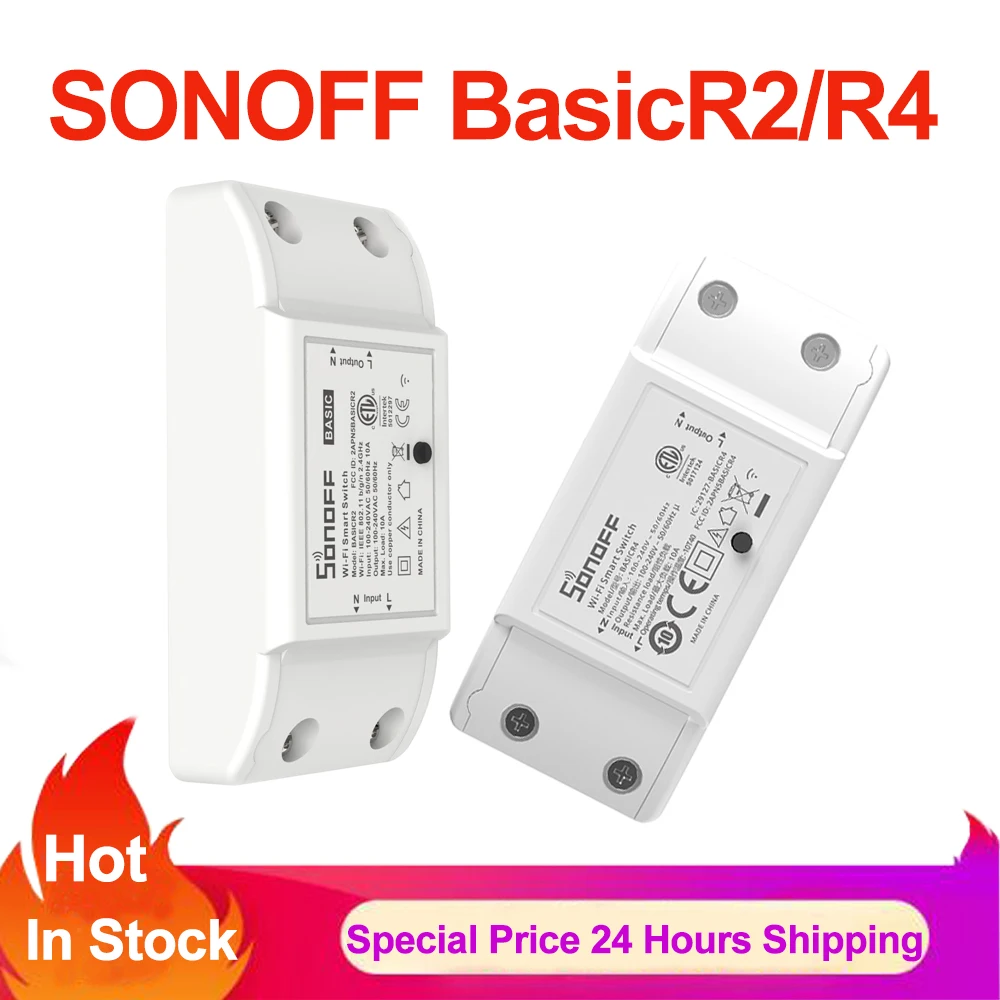 

Умный беспроводной Таймер Sonoff Basic R2 R4 с поддержкой Wi-Fi