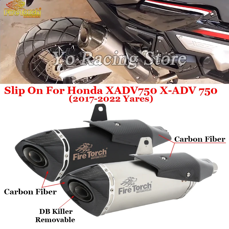 

For Honda X-ADV 750 X ADV750 ADV 2017 - 2021 Full System Motorcycle Exhaust Pipe Escape Moto Muffler Modify Link Tube DB Killer