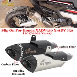 For Honda X-ADV 750 X ADV750 ADV 2017 - 2021 Full System Motorcycle Exhaust Pipe Escape Moto Muffler Middle Link Tube DB Killer