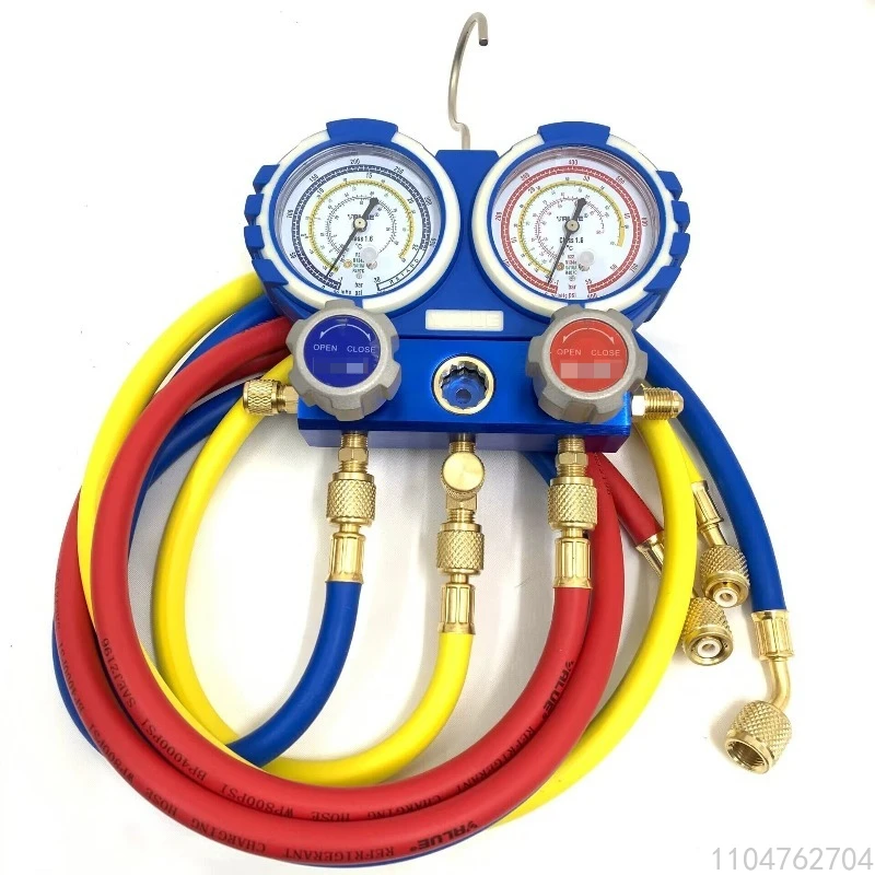 

For VMG-2-R410a-B AC Manifold Gauge Set, R410a Refrigerant Charging Kit with Anti-Collision Case for HVAC Cooling System
