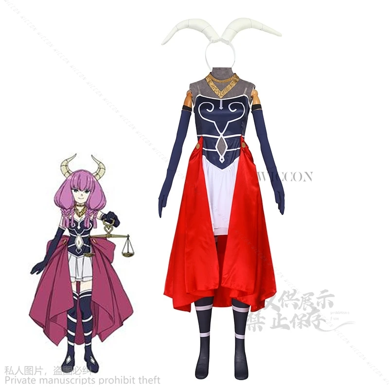 Аниме Frieren Beyond Journey's End Aura The Guillotine Horns, индивидуальный костюм для косплея, платье, парики для вечеринки на Хэллоуин, одежда в стиле Лолиты
