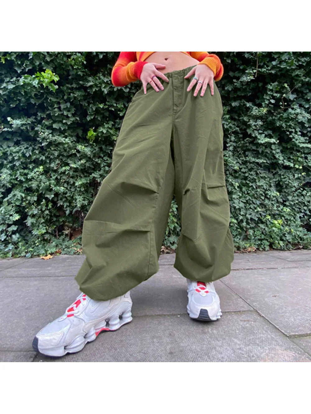 Autumn and Winter American Street Trendy Personalized Elastic Waist Pig Nose Buckle Leg Loose Edition Casual Work Pants