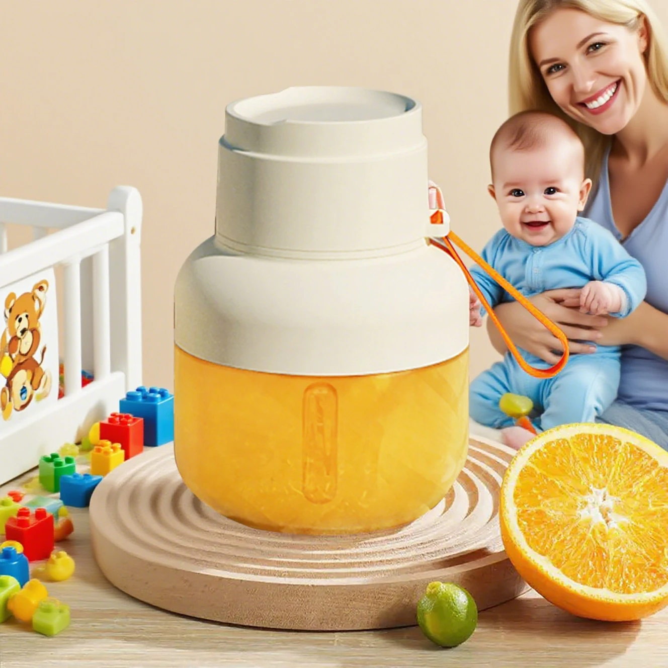 Children's citrus juicer-electric ABS citrus juicer, safe and durable, easy to juice.