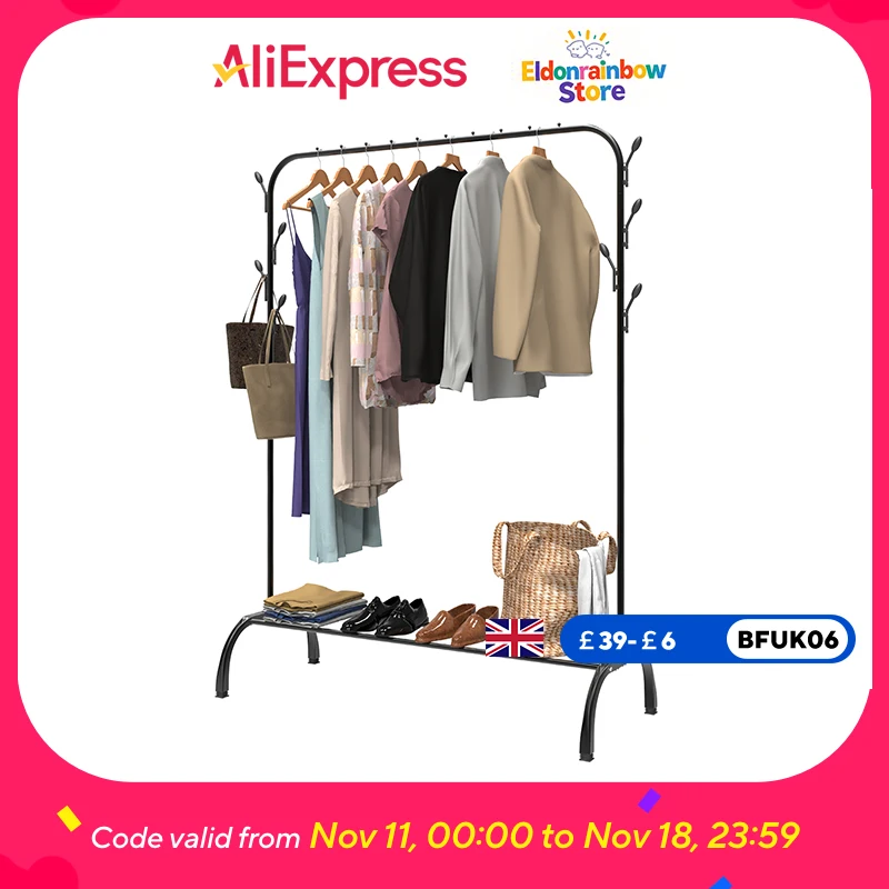 Pole Clothes Rack High i capacity Living Room Bedroom Coat Racks Household Floor Type Hanger Balcony Assembled Clothe Drying Shelf