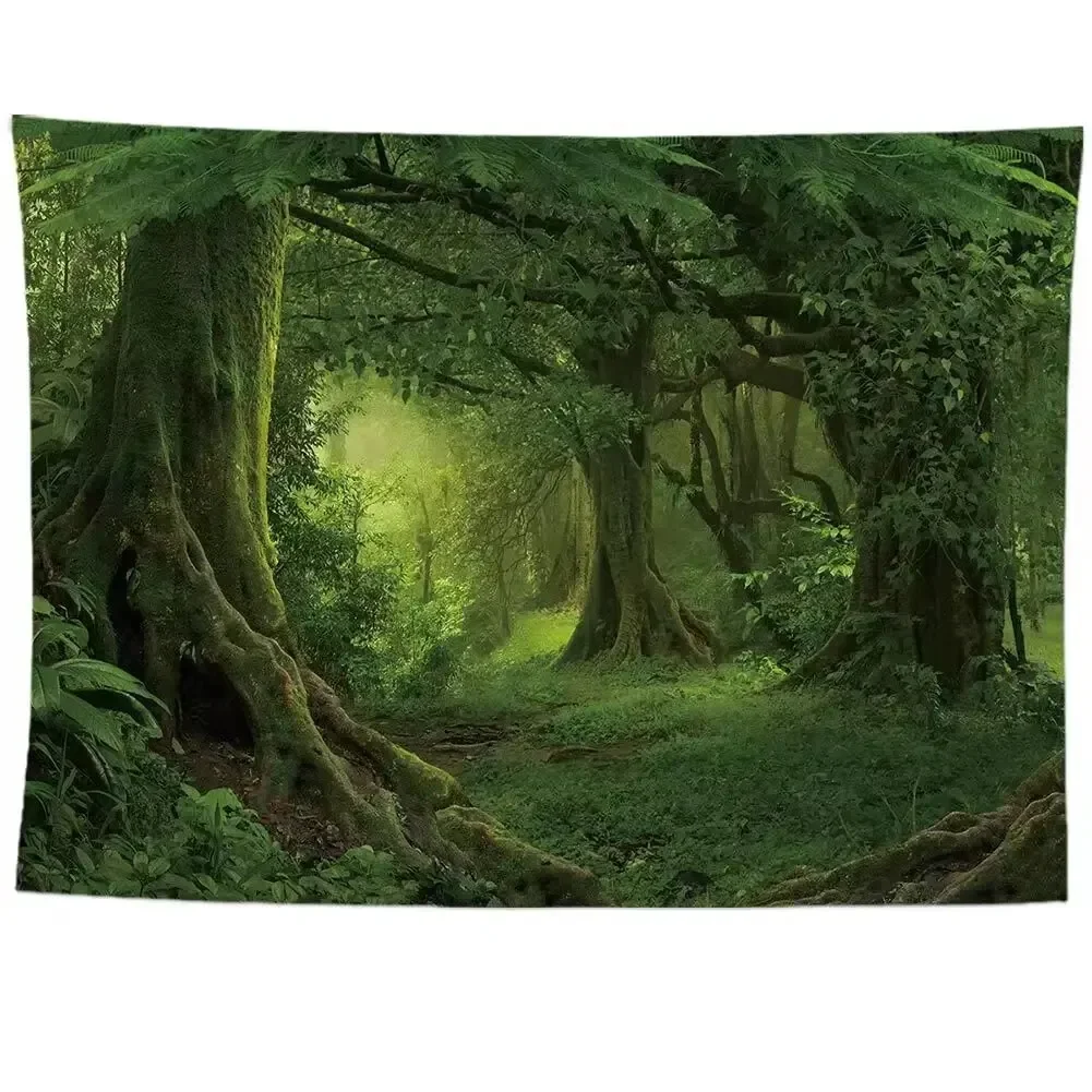 1PCS 75x58cm Laeacco Tropical Jungle Rainforest Palm Tree Green Natural Landscape Photo Background Decoration Tapestry