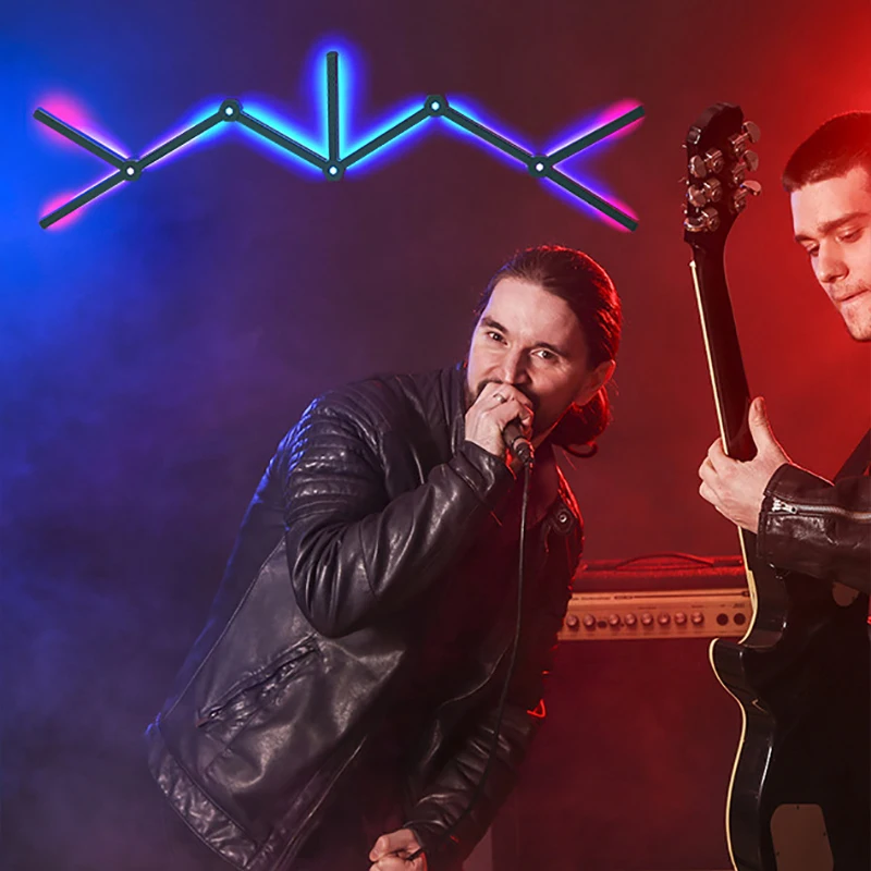 DIY Intelligent Splicing LED Light Strip – Music Sync, RGB 9 Colors, Remote Control, 2.4G Music Controller, Self-Adhesive & Snap