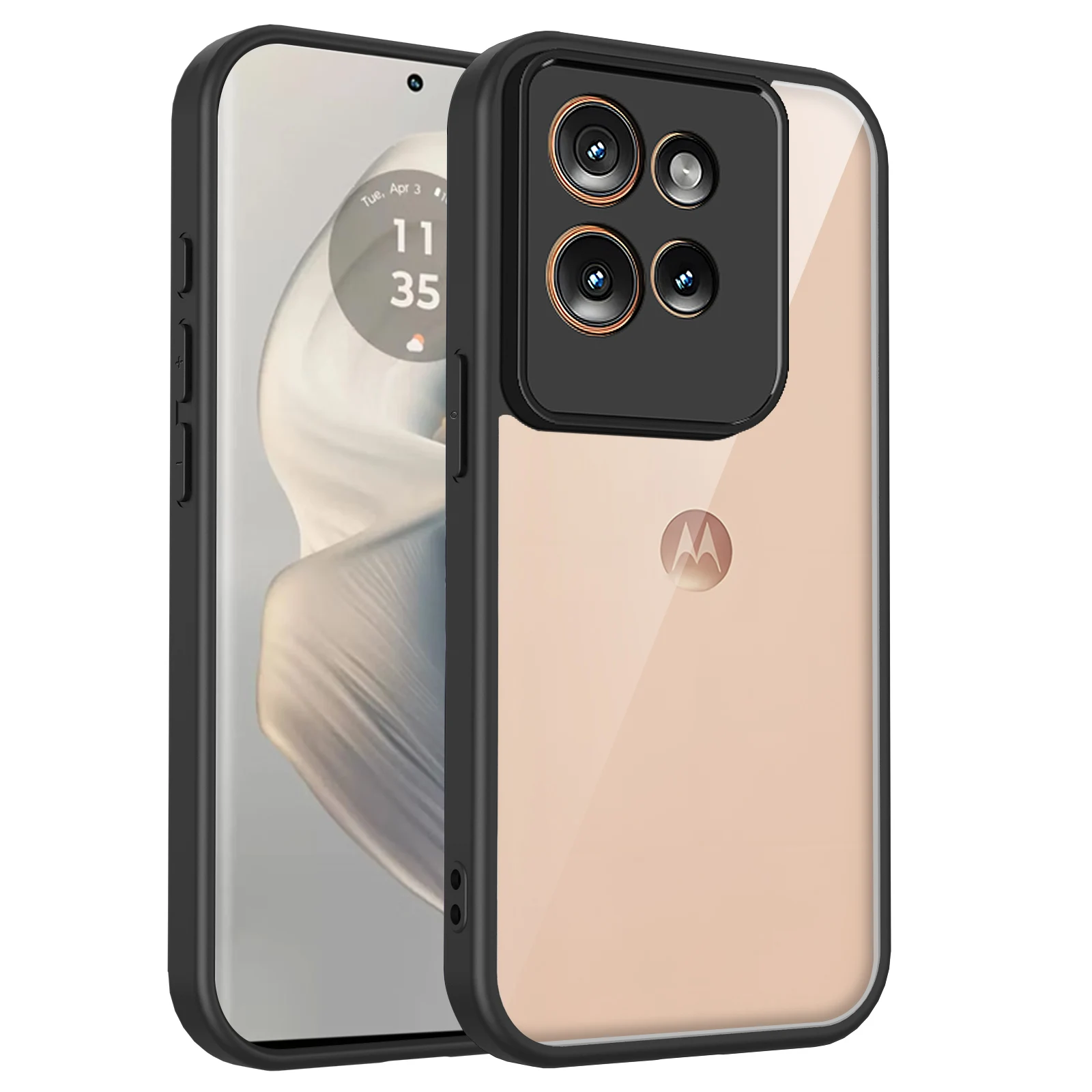 Für Motorola Moto Edge 50 Neo Hülle Silikon Bumper Kristallklare Rüstung Harte Rückseitige Abdeckung Handyhülle für Moto Thinkphone 25 MotoS50