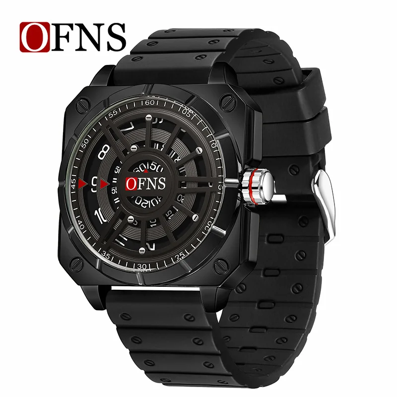 

Новые мужские часы OFNS: креативные, стильные, с большим циферблатом, кварцевые, деловые, водонепроницаемые