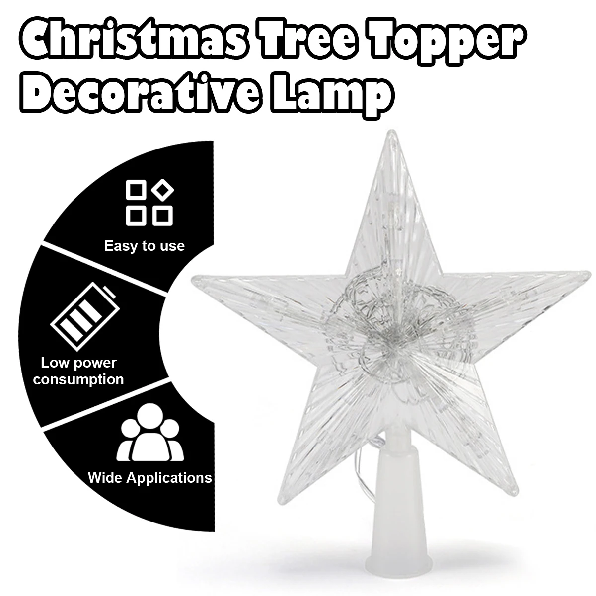 

Christmas Tree Top Lights Led Lighted Star Party Xmas Ornament Toppers Decoration Topper Multicolor Deco Outdoor Stars 110v For