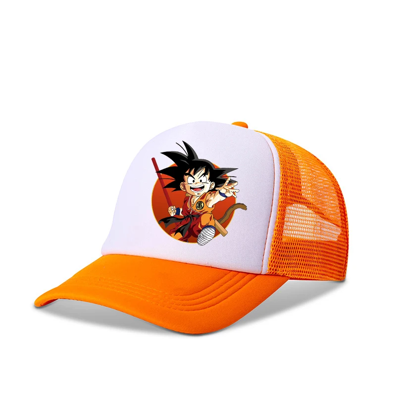 Dragon ball crianças boné de beisebol anime dos desenhos animados impresso chapéu de sol meninos bonés de pico ajustável novo verão respirável chapéus casuais presentes