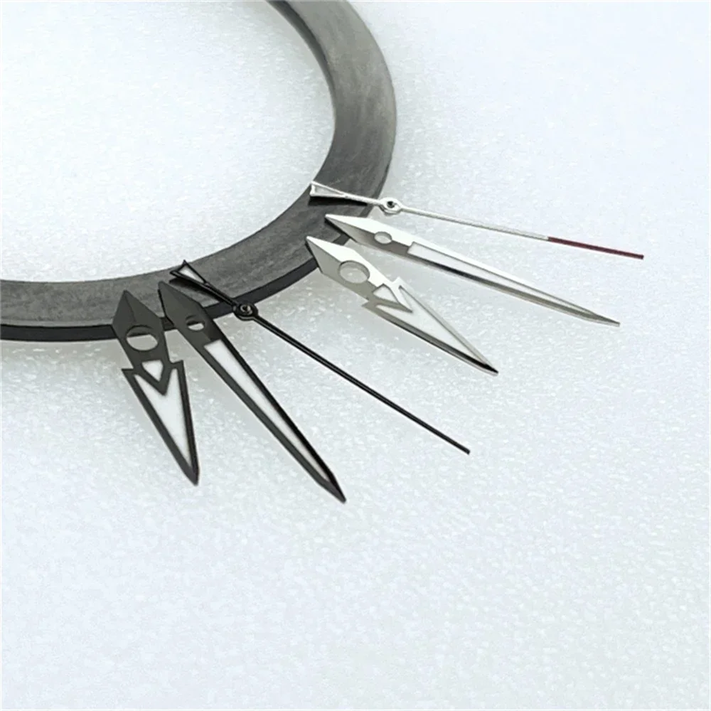 Manecillas luminosas verdes fuertes para reloj, accesorio para aplicar a NH35, NH36, 4R35, 4R36, tamaño de movimiento: 9mm x 12. Nuevo bricolaje de 5mm x 13mm