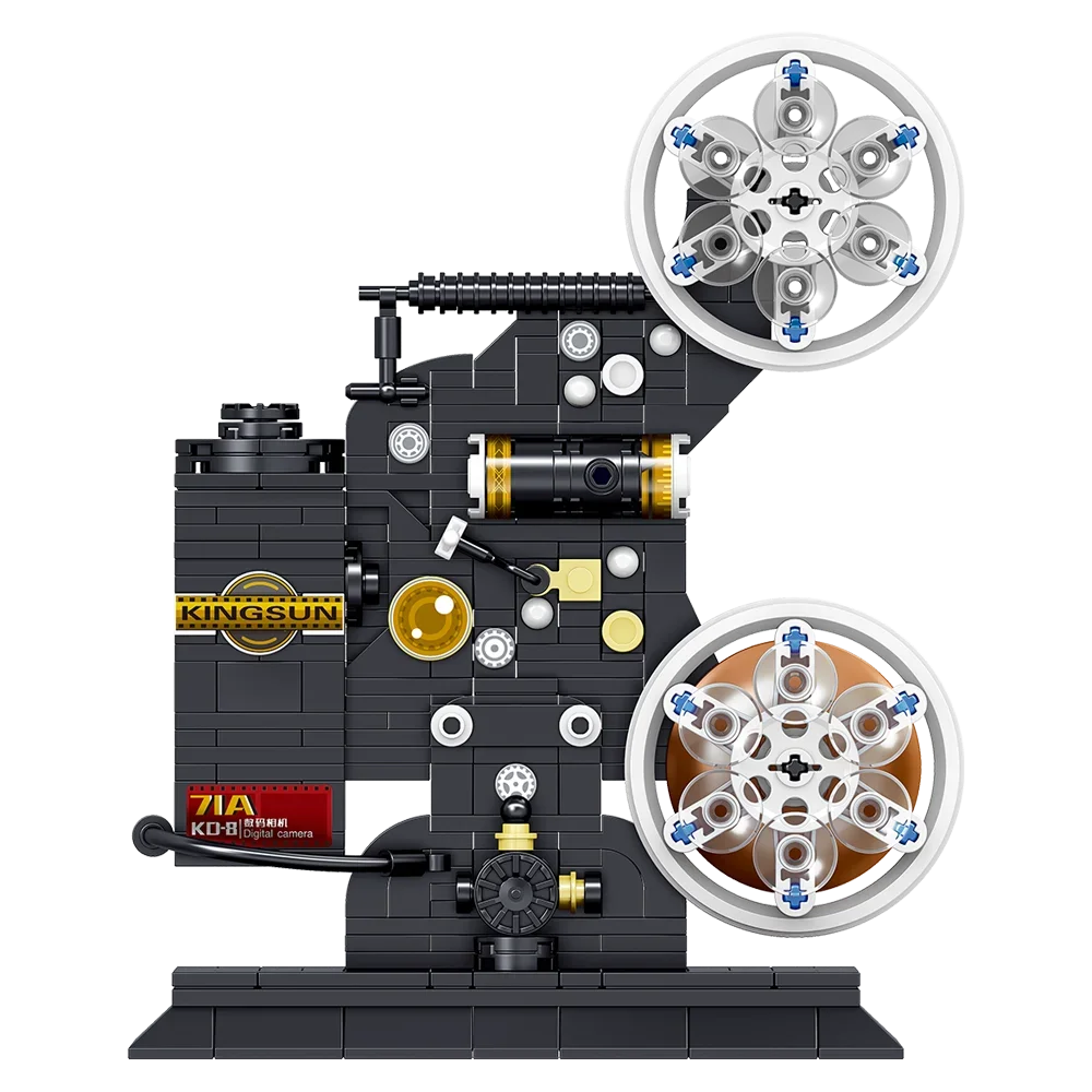 Doubuilt 레트로 카메라 빌딩 블록 모델, 이동식 카메라 프로젝터 빌딩 블록, 어린이 장난감, 가구 장식품, 400 개 이상