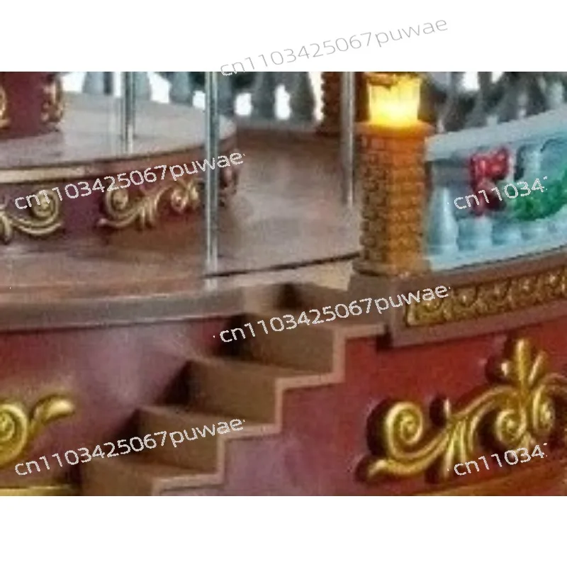 LED Carousel Music Box | European Style Rotating Ornament Craft Decoration for Home Gift & Desktop Display