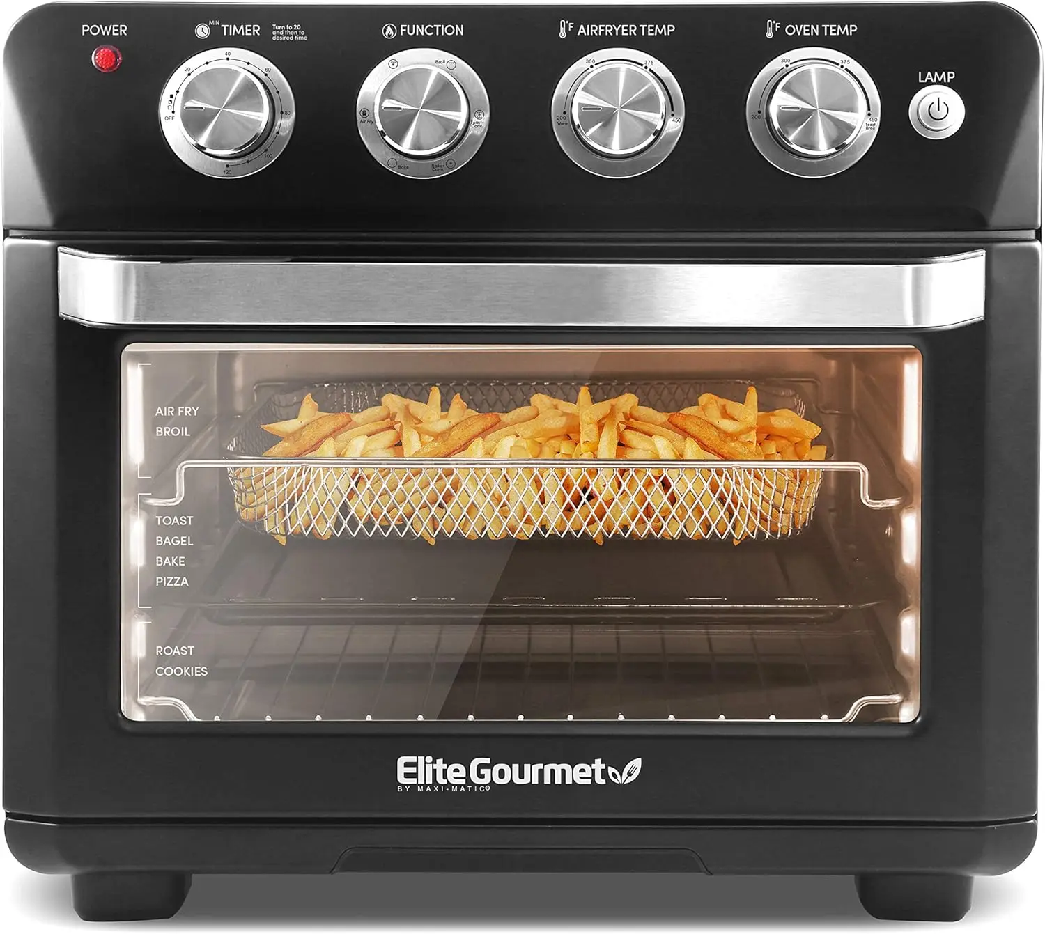 

EAF9100 Maxi Matic Electric Fryer Oven Oil Less Convection Oven Extra large 25L Capacity Grill Bake Roast Air Fryer 1640 Watts