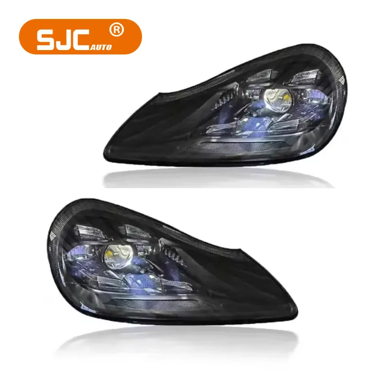 

2pcs Automatic Car Lights Headlights Suitable for Porsche Cayenne 957 2007-2010 Head Lights High Low Beam Reverse LED Headlight