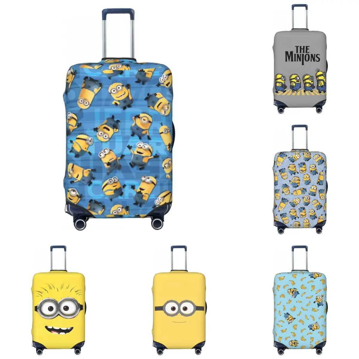 

Minions The Rise Of Gru Cartoon Suitcase Cover Business Protector Flight Fun Luggage Accesories