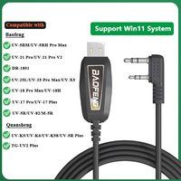 USB Programming Cable for UV-21 UV-5RM UV-18 TD-H3 M-5R UV-25 Quansheng UV-K6 K5 CH340 Chip Support Window 11 Radios Accessories