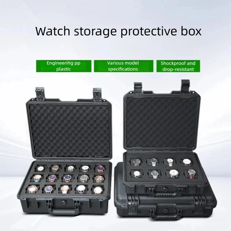 2/6/8/16/20 Slots Watch Box Collection Watch Antique Portable Moisture-proof Mildew-proof Protective Safety Case With Sponge