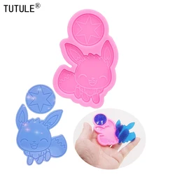 Shiny squirrel Cute animals Kawaii Mold Keychain Resin Silicone Mold DIY Polymer Clay Resin Mold Cake Fondant Chocolate Mold