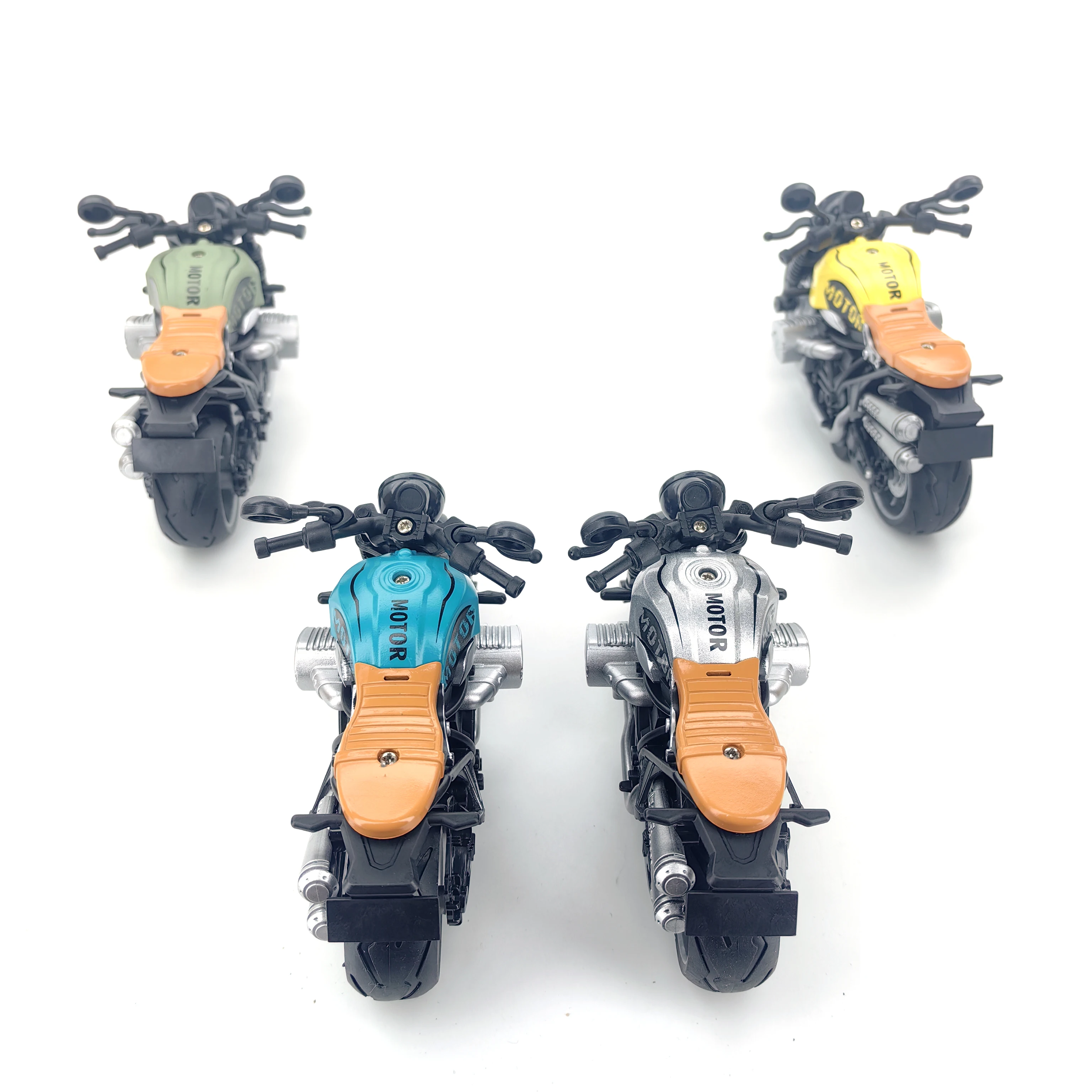 Jouets de moto pour garçons: voitures de course modèle de Locomotive en alliage simulé, voitures jouets à tirer pour enfants