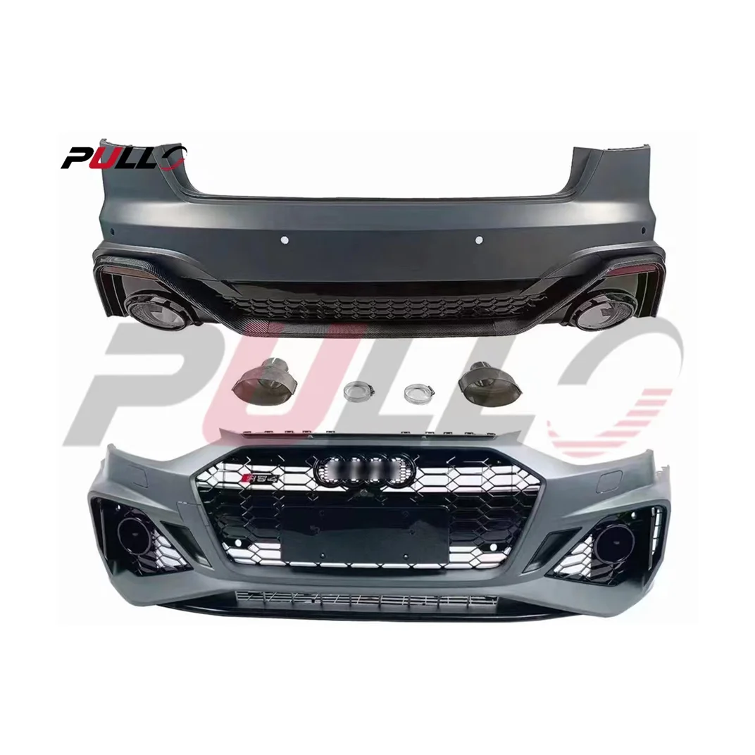 

Suitable for audis A4 2021 modified to RS4 body kit include front and rear bumper assembly with grille rear diffuser tail pipes