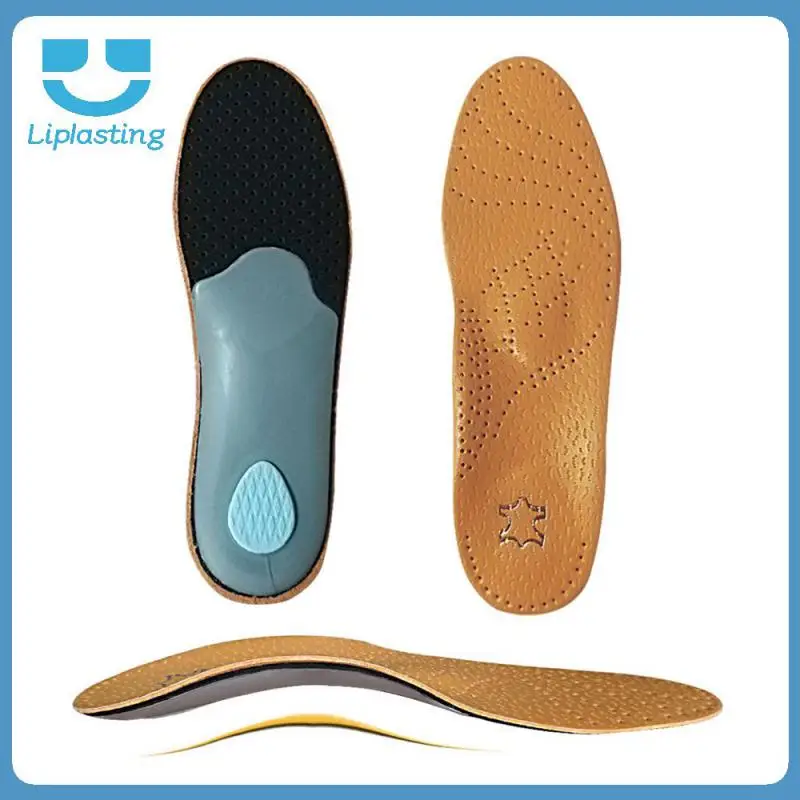 Shoes Sole Leather Orthotic Insoles for Men Flat Feet Arch Support Orthopedic Shoes Sole Insoles for Feet Men Women Corrected