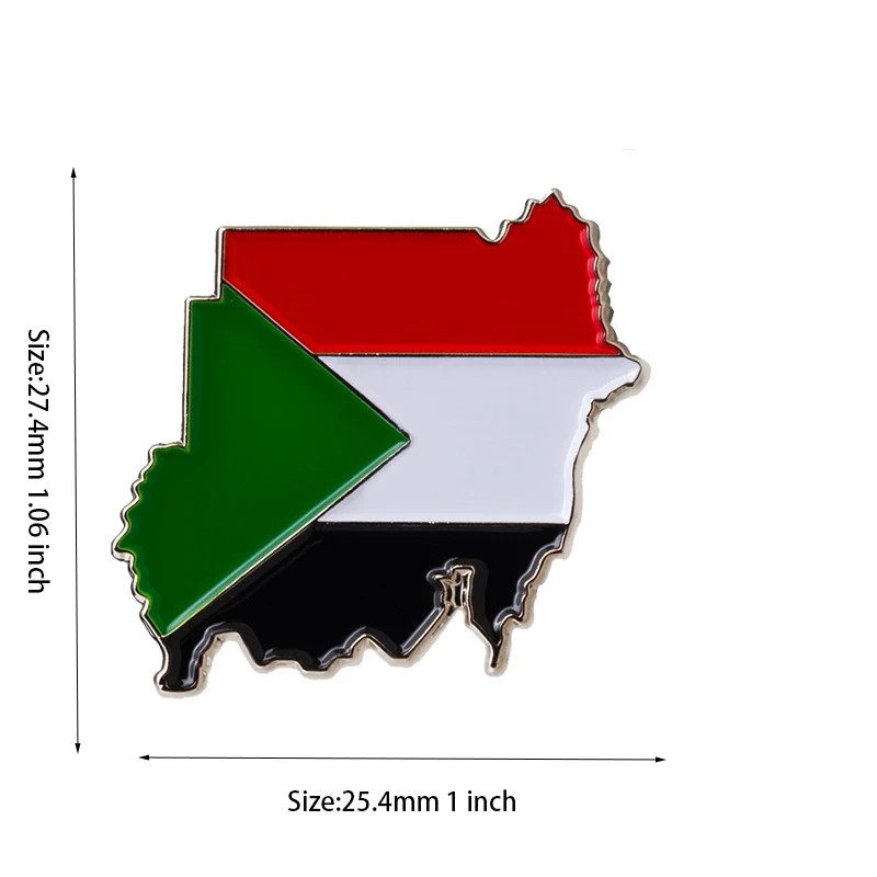 Sudan Flag Metal Lapel Pin Flag Pin Badge