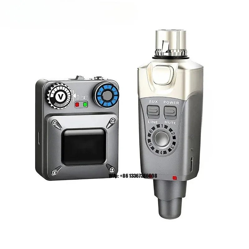 

Wireless Audio Microphone Transmitter and Receiver for Wired Microphone