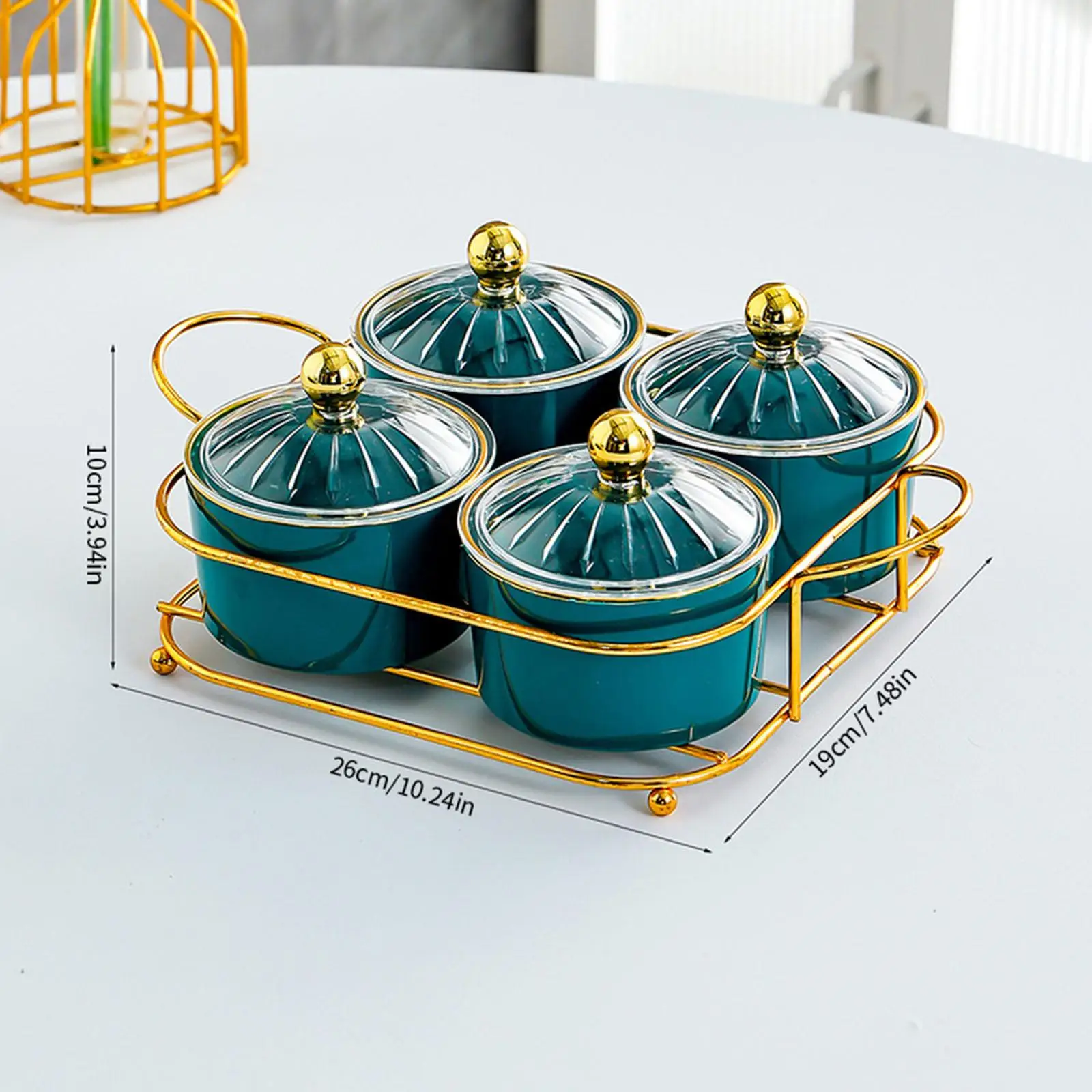Dried Fruit Snack Serving Plate Set Seasoning Containers for Dining Room image 6