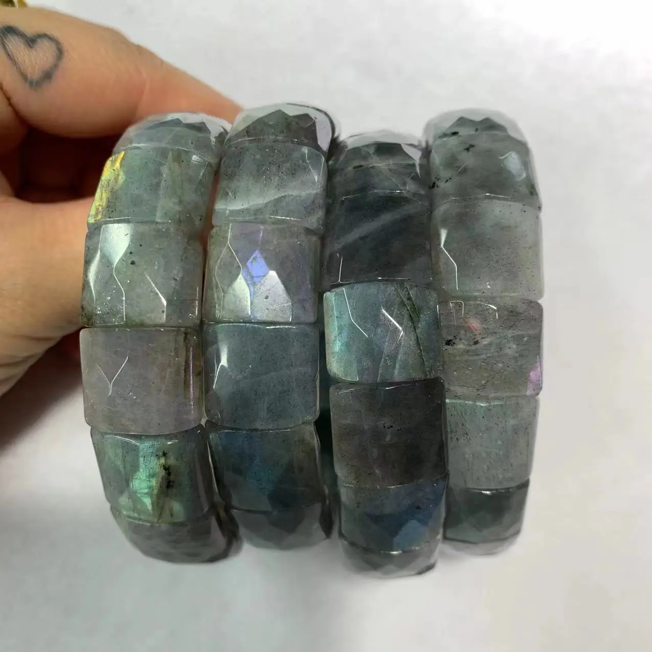 New Labradorite Stone Bracelet Natural Gemstone Jewelry Charms Bangle for Woman for Man for Gift Wholesale