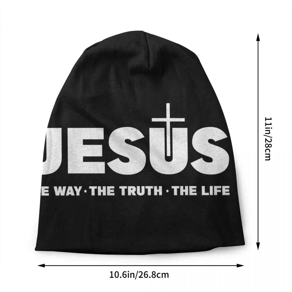 Jesus Christ The Way The Truth The Life Skullies Beanies Caps Unisex Winter Knitted Hat Faith Bonnet Hats Outdoor Ski Cap