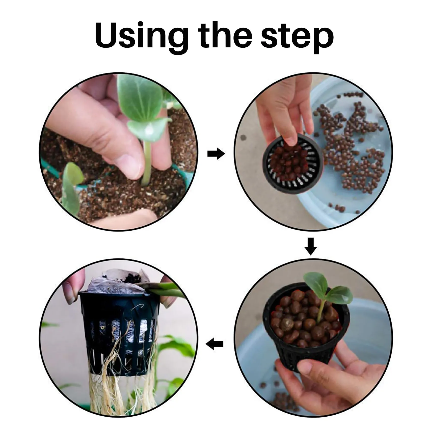 

100 Pack 2.36 Inch Net Cups Slotted Mesh Wide Lip Filter Plant Net Pot Bucket Basket For Hydroponics Aquaponics Orchids