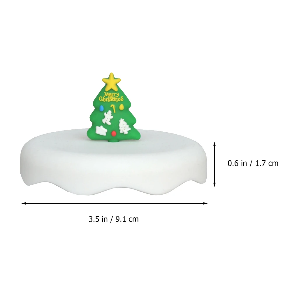 

2Pcs Silicone Cup Lid Snowman Xmas Tree Baby Cover AntiOverflow Kids Drinking Water Safe Fun Christmas Gift Cup Cover