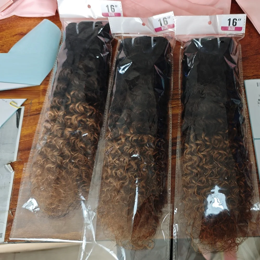 

1B/4/27 100% наращивание человеческих волос, пучки волос с эффектом омбре, афро, кудрявые, Remy, 100% человеческие волосы, 3 пучка