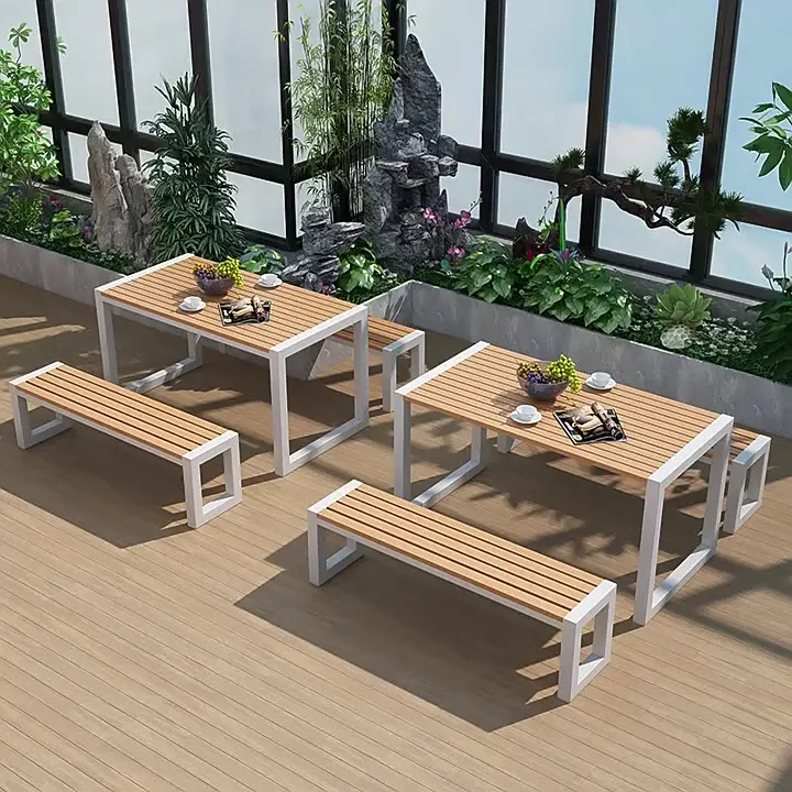 

# Leisure Design Restaurant Table and Chair Set Furniture Metal Frame Wood or Outdoor Patio Garden