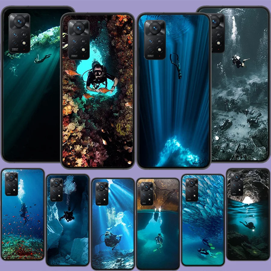 Deep Sea Diving Adventure Phone Case For Redmi Note 13 5G Plus 12C 12 10A 10C 10 9 8 9A 9C 9T 8A S2 K60 K70 Pro 7 7A 6 6A Xiaomi