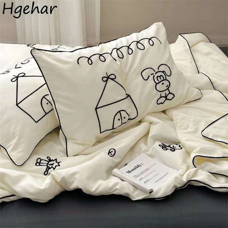 

Cartoon Printed Pillow Case Bedding 48x74cm 1/2pcs Comfortable Breathable Washable Bedroom Universal Pillowcase Cute Home New