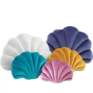 Peri Rumah Mewah Dekorasi Shell Bantal Putri Fantastis Beludru Bantal Sea Shell Dekorasi Rumah Tempat Tidur Sofa Bantal Dekorasi Hadiah 10 bantal cangkang penjualan terbaik - №
