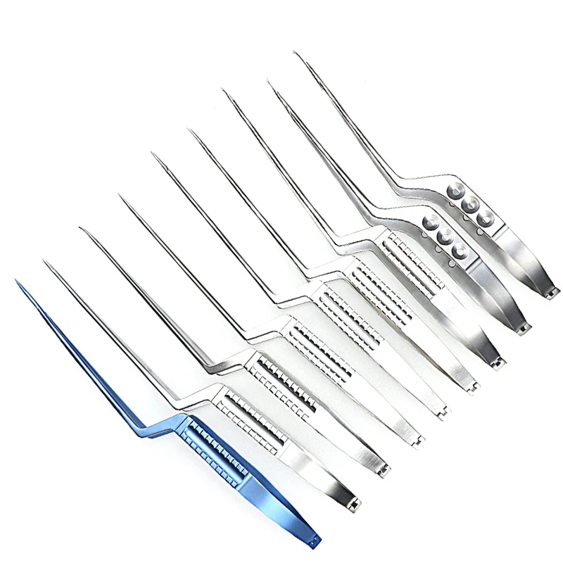 

22cm/24cm Micro Needle Holder Straight Curved Scissors Micro Forceps Stainless Steel Titanium Surgical Forceps