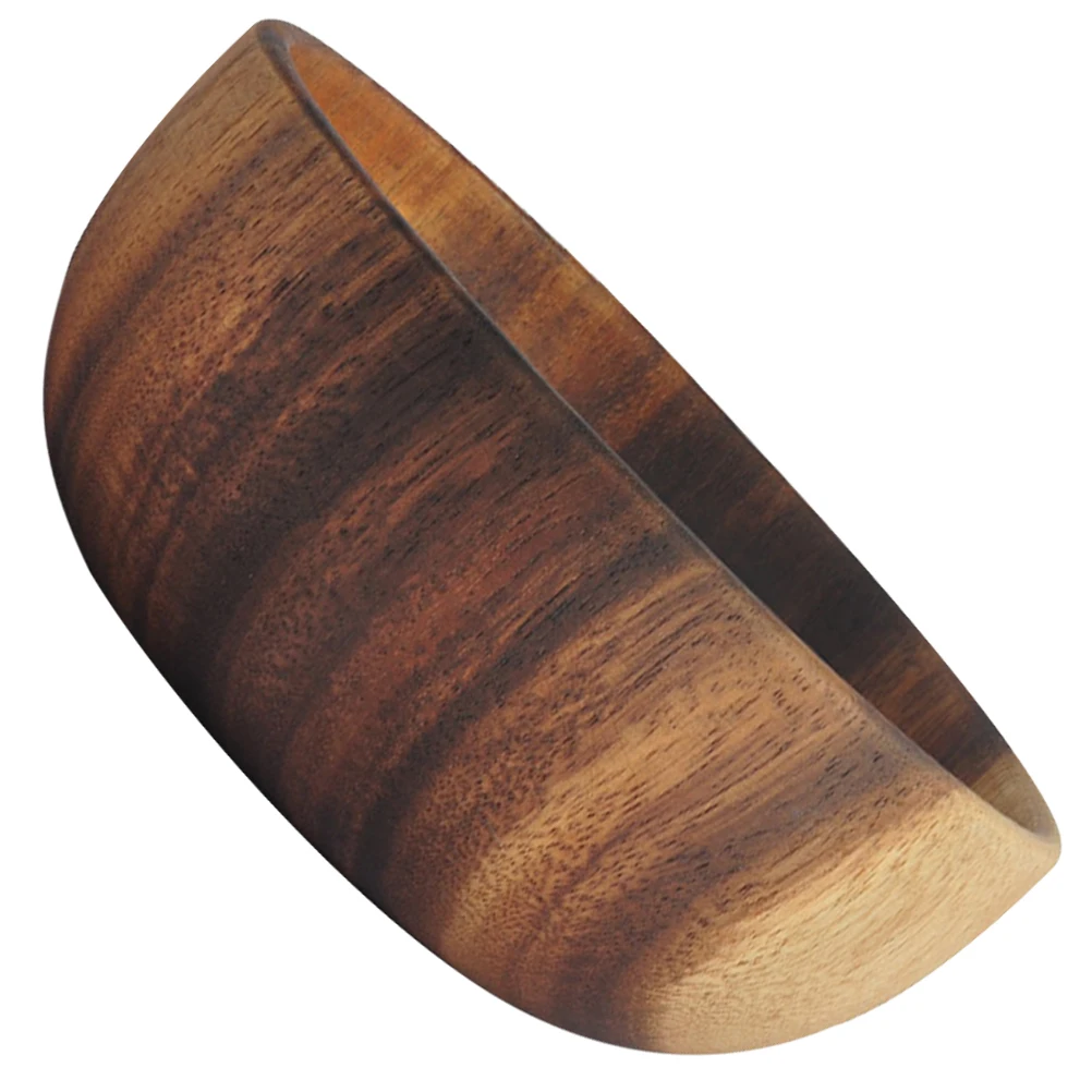 

Acacia Wood Bowl Lightweight Kitchen Bowls for Rice Salad Fruits Soup Decorative Home Wooden Food Container