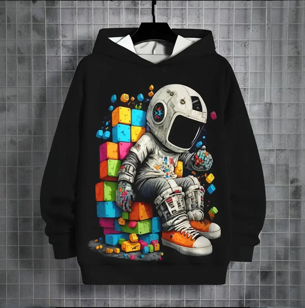 

2025 New Autumn Skateboard Astronaut 3D Printed Hoodies Men's and Women's Fashion Casual Sweatshirts Oversized Hoodies Pullovers