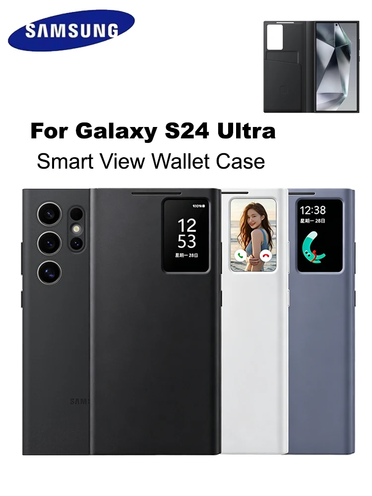 Oryginalne etui Samsung Smart View Wallet EF-ZS928 do Galaxy S24 Ultra z przegródką na karty i okienkiem do podglądu, etui S-View Flip — zdjęcie produktu 7