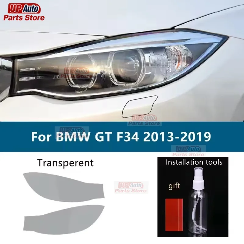 

2 Pcs Car Headlight Protective Film Transparent Black TPU Sticker For BMW 3 Series F30 F31 2013-2019 Accessories