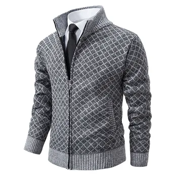 LEGIBLE 2025 Men's Sweaters Autumn Winter Wool Zipper Cardigan Sweaters Man Casual Knitwear Sweatercoat Male 2