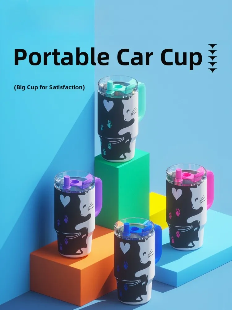 

Термос-бутылка DR Giic St Cup из нержавеющей стали с большой емкостью, с изоляцией, для офиса, дома, автомобиля, портативная дорожная кружка