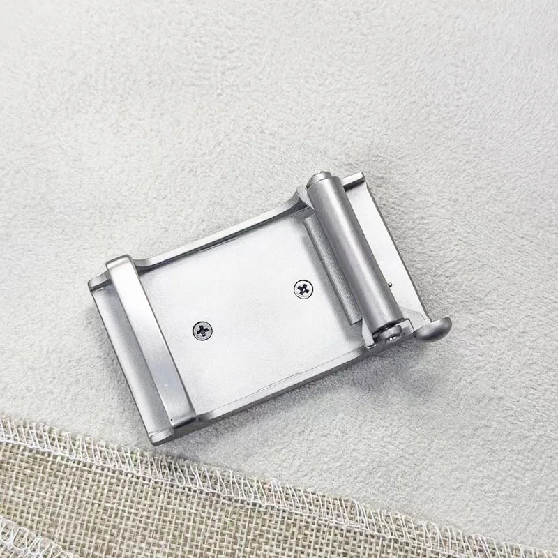 Pure Titanium Toothless Buckle Cabeça Automática, Cinto De Couro, Só Não Incluído, 3,5 cm de Largura