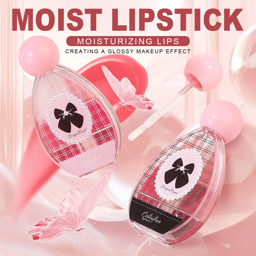 6色のソリッドリップスティック、持続的なメイク効果、美白、カラー、リップグロス、保湿、保湿、リップグロス、オートベース