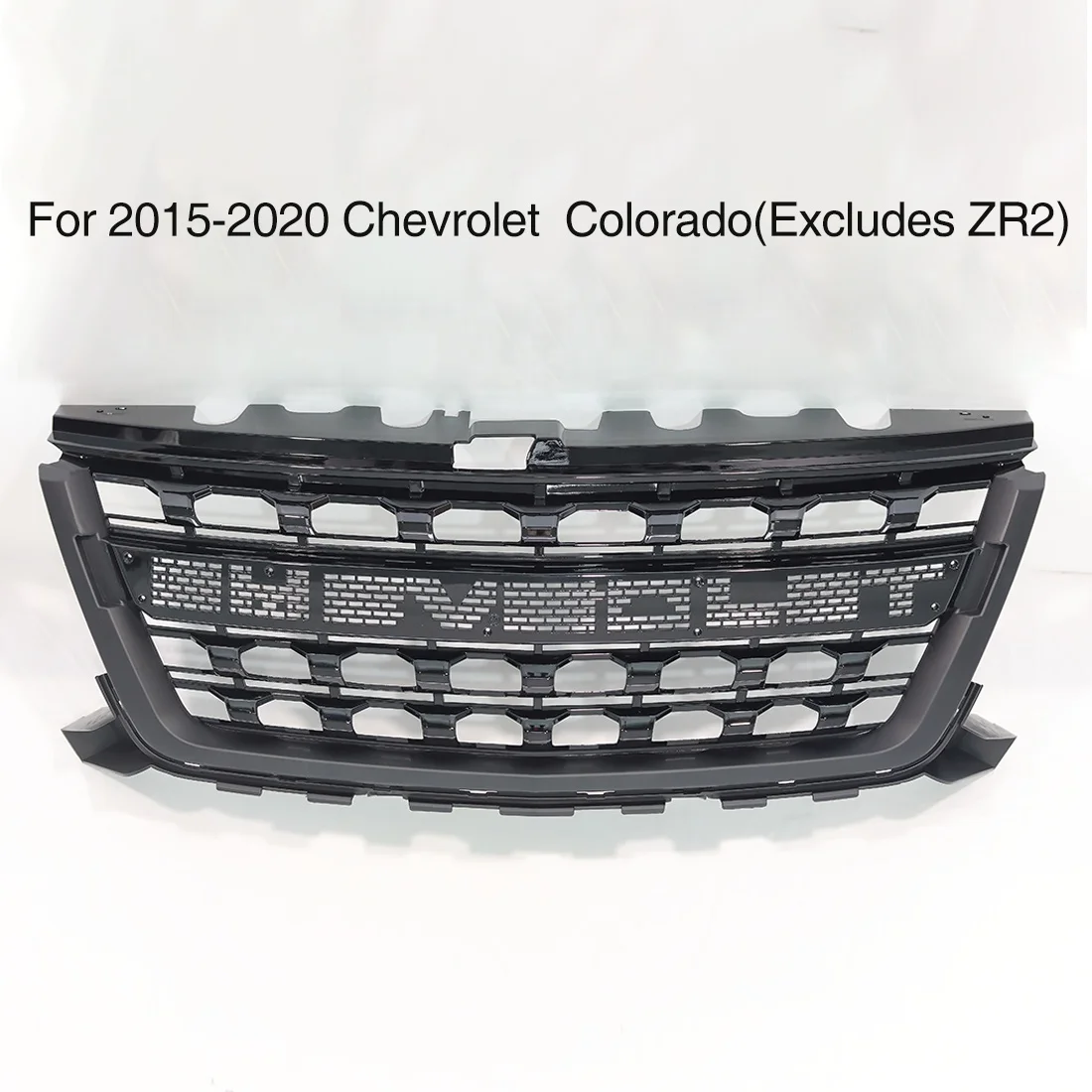 Custom Car Grills Mesh Style Front Bumper Grille Fit For Chevrolet Colorado 2015-2020 Matte Black ABS