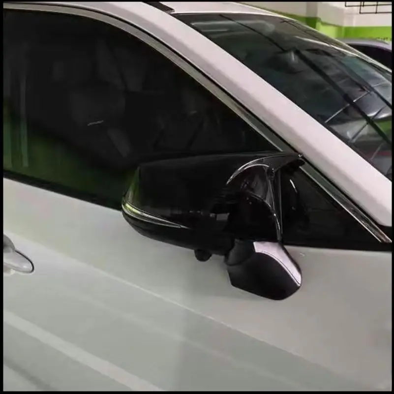 

For Toyota RAV4 RAV-4 2019-2025 Rearview Mirror Cover Cap Sticker Trim With Horn Decoration Car Accessories Auto Styling Parts